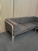 Switch Modular charcoal fabric corner suite with chrome frame  1126 3 image