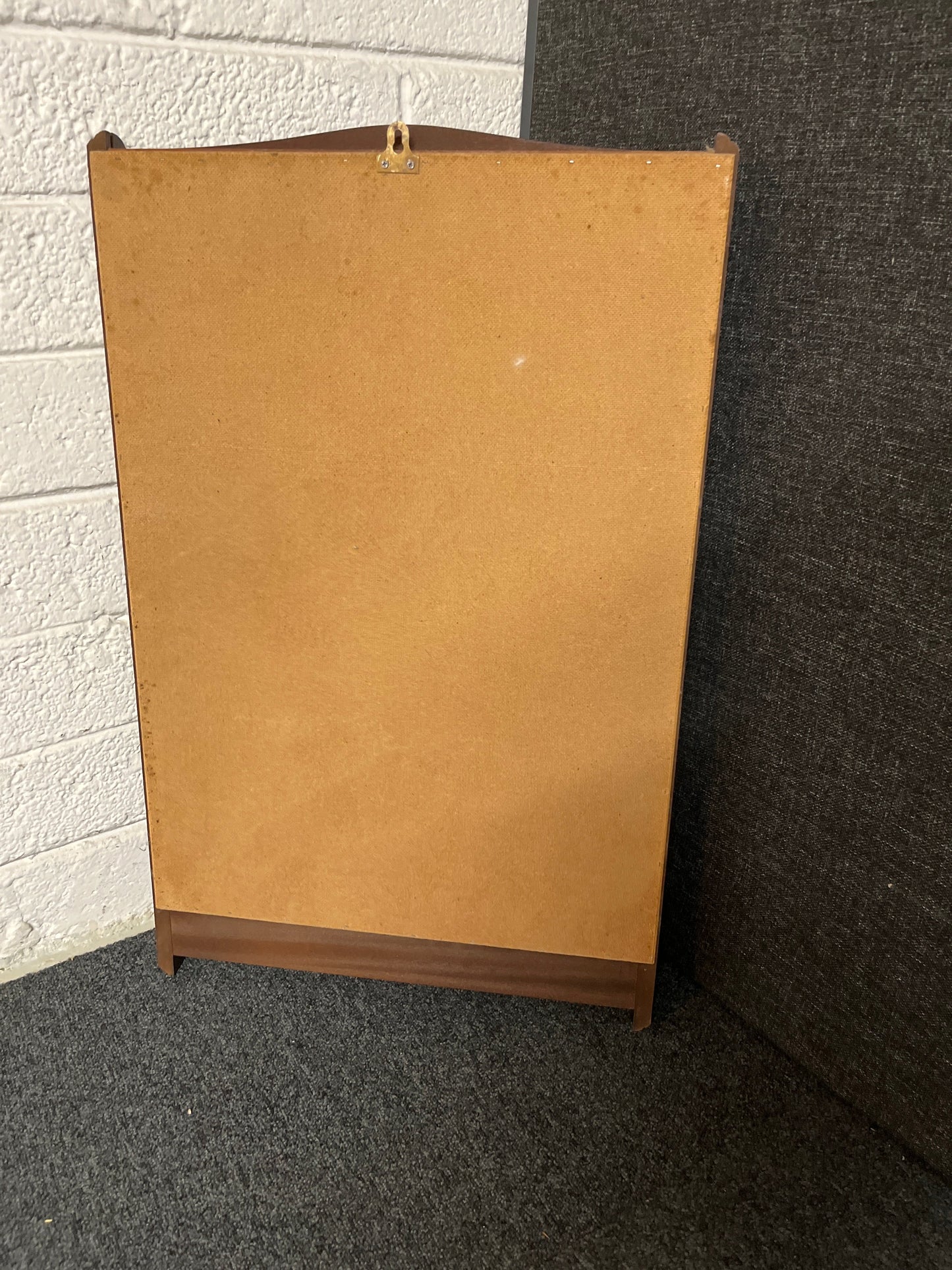 Mahogany framed small square wall mirror 1225