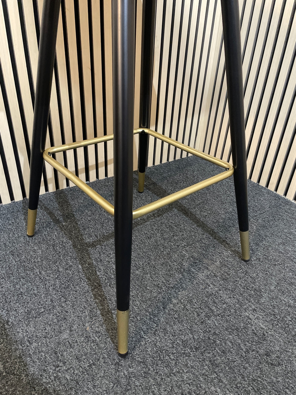 NEW Tuscany tall bar stool cw back (GREY fabric)