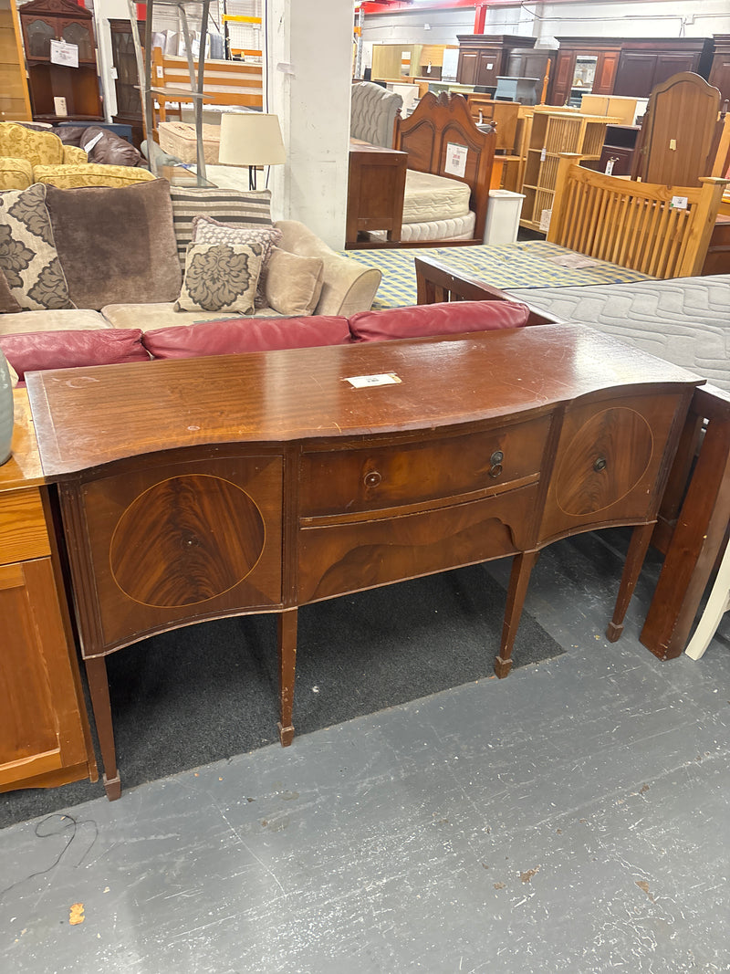 Large mahogany 2 door 1 drawer sideboard (H 85 x W 152 x D 52 cm) 43635