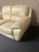 Switch 2 Seater real cream leather sofa 1325 3 image