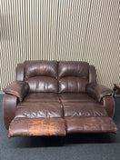 Switch Brown leather reclining 2 seater sofa 2325 3 image