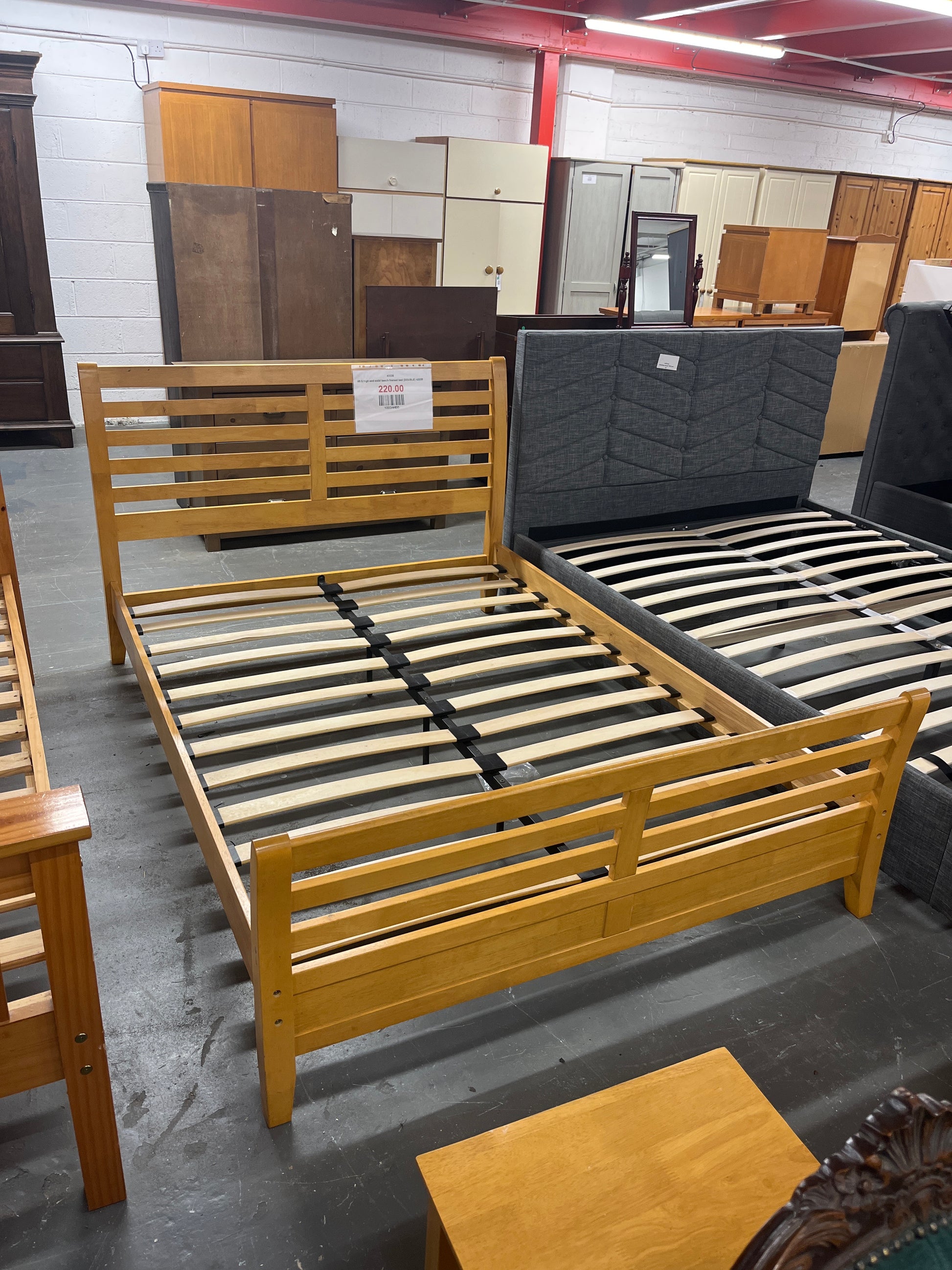 4ft 6 high end solid beech framed bed (DOUBLE) 43338