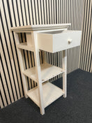 Switch White 1 drawer tall boy with shelves  43844 2 image