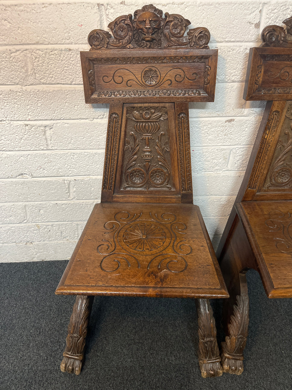 Ornate carved occasional kitchen chair (SET OF 2) 1325