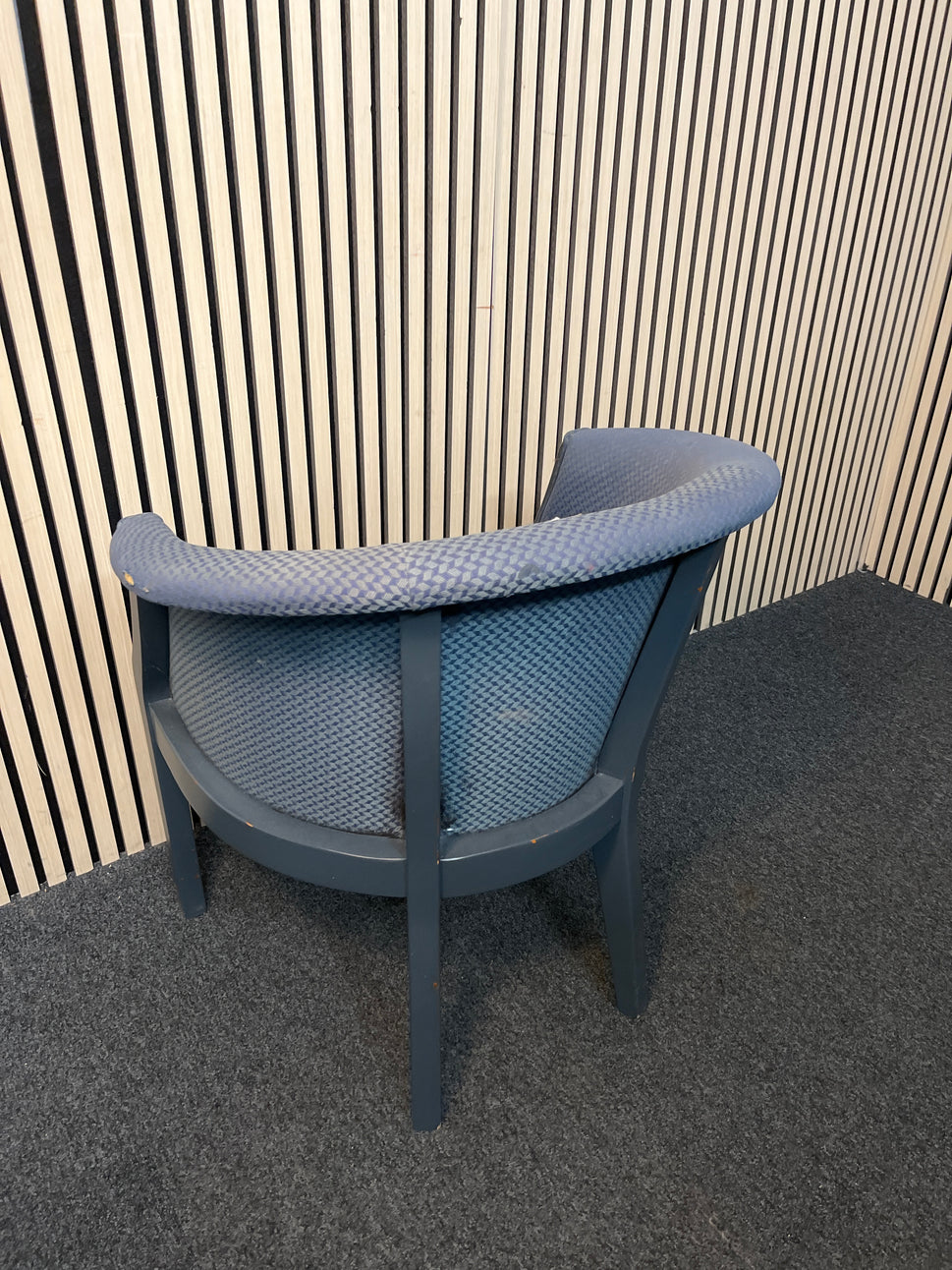 Blue fabric tub chair  2425