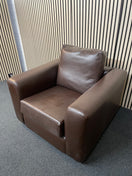 Switch Brown PU leatherette box armchair 2425 3 image