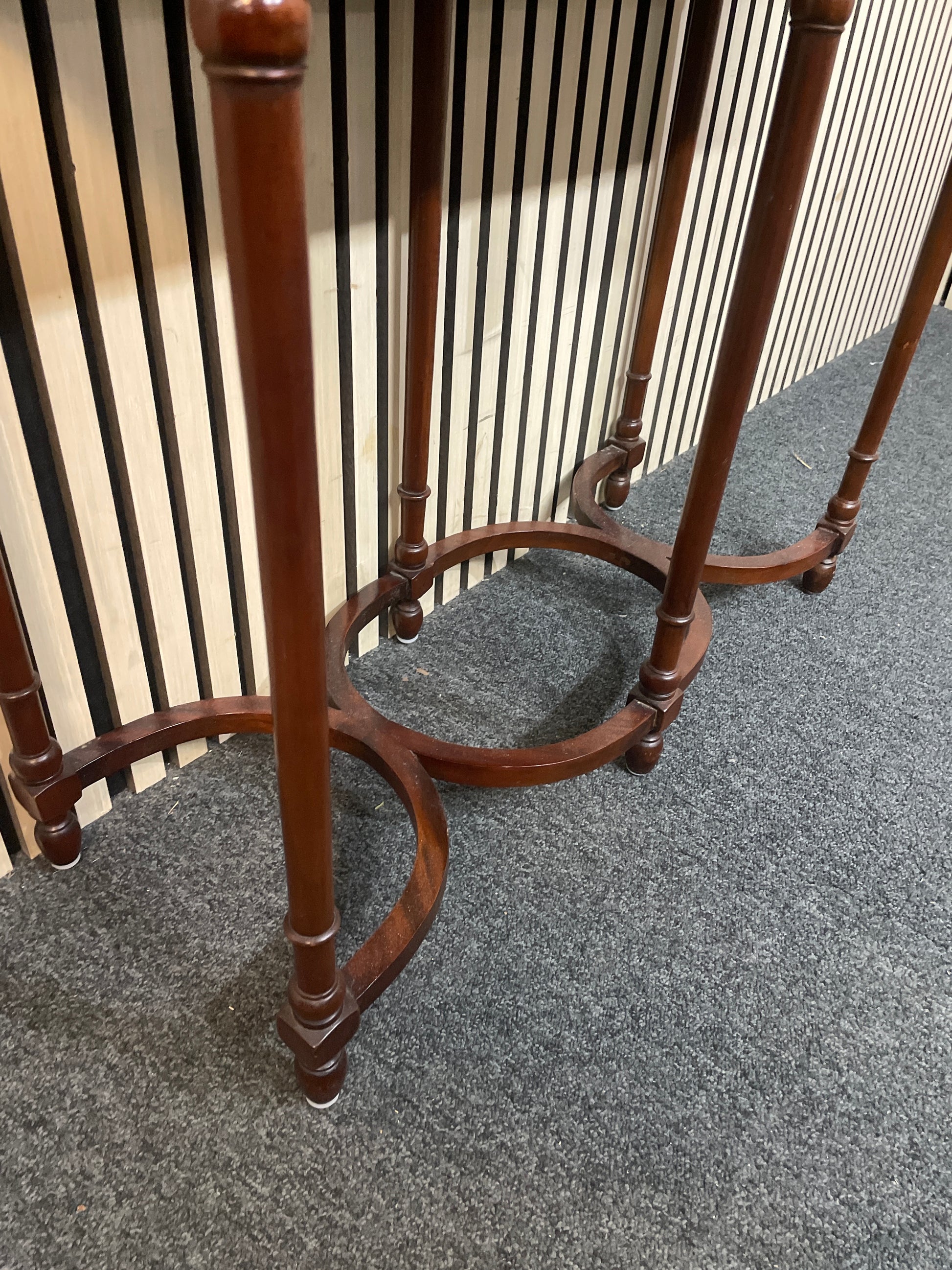 Ornate Two Drawer Mahogany Small Console table (H 75 x W 80 x D 32 cm) 3126