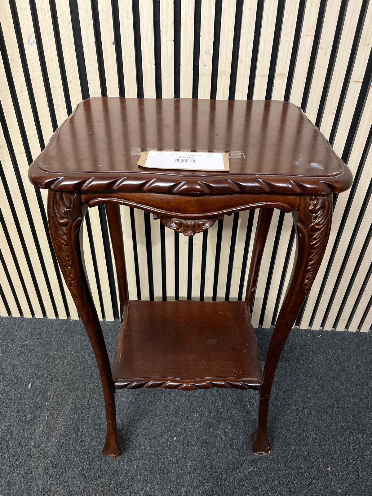 Ornate mahogany lamp table   44320