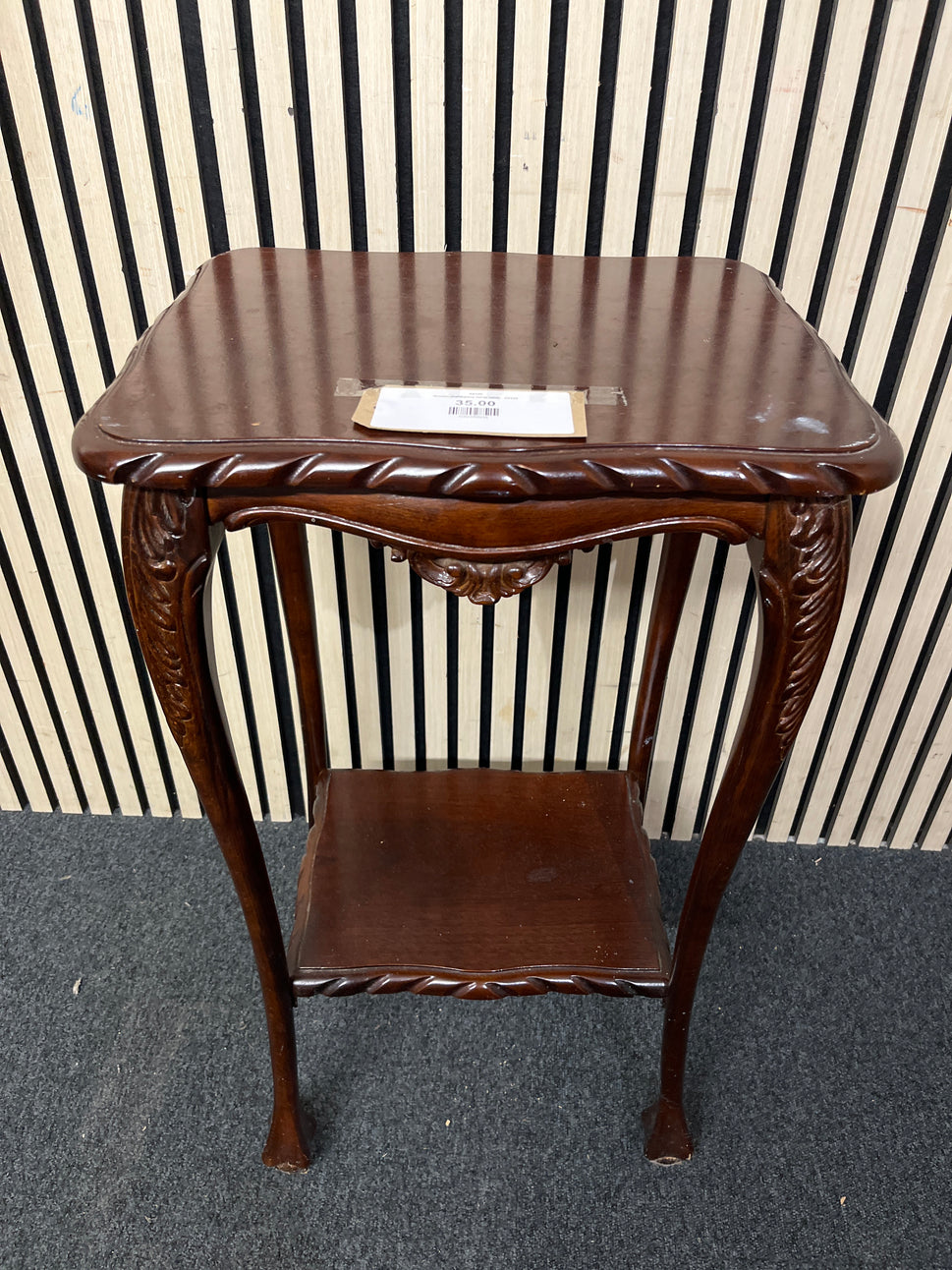 Ornate mahogany lamp table   44320