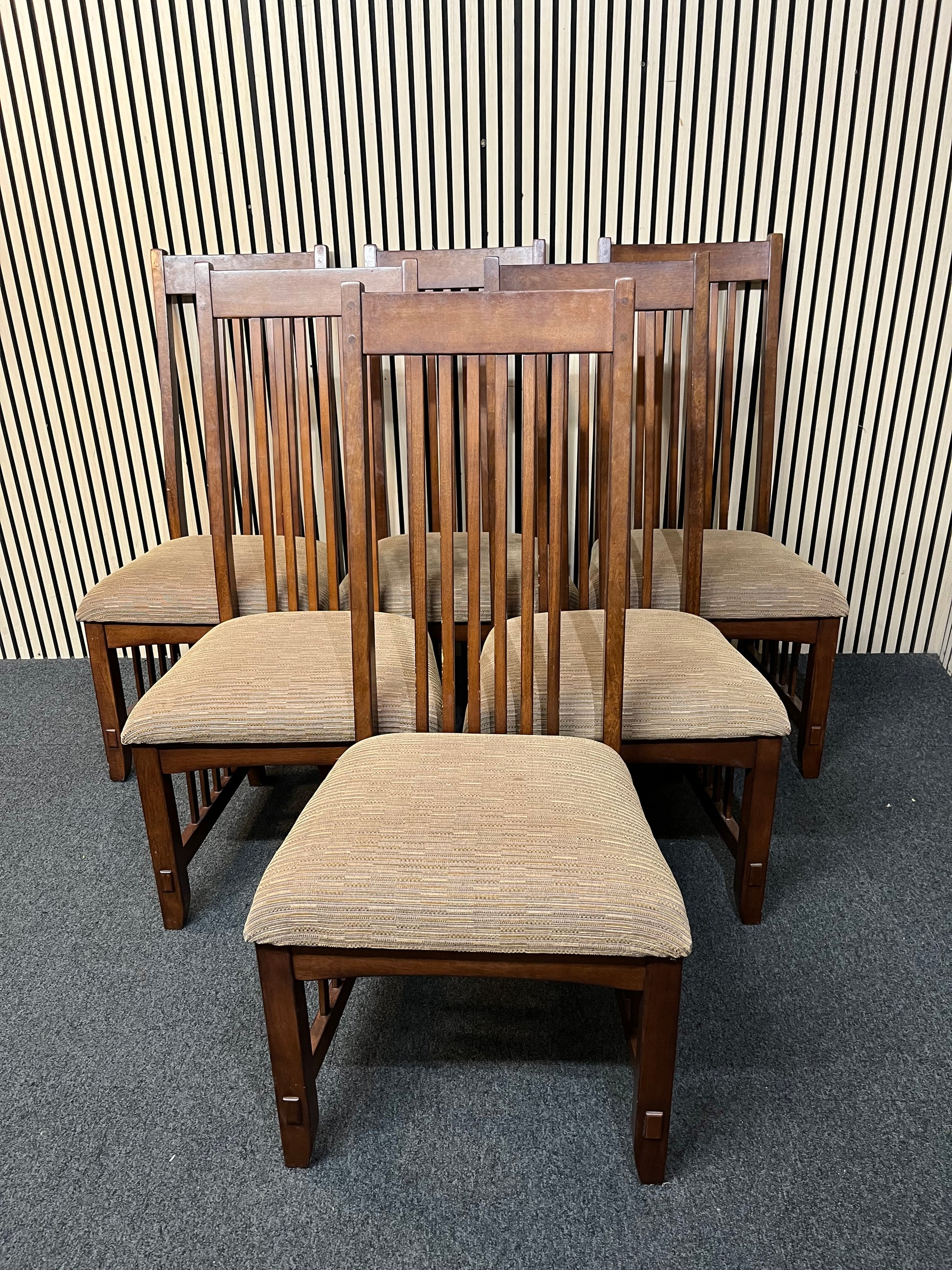 6 dark wood high back dining chair (SET OF 6) 43500