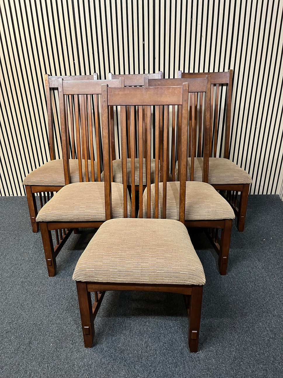 6 dark wood high back dining chair (SET OF 6) 43500