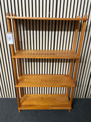 Solid pine open bookcase (H 131 x W 77 x D 29 cm)  44555