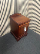 Ornate mahogany 1 door 1 drawer bedside locker  44642