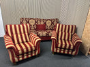 Switch Solid wooden framed stripped and mixed floral fabric 3+1+1 sofa suite 2325 2 image