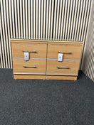 Beech laminate 2 drawer bedside locker (SET OF 2)  44637