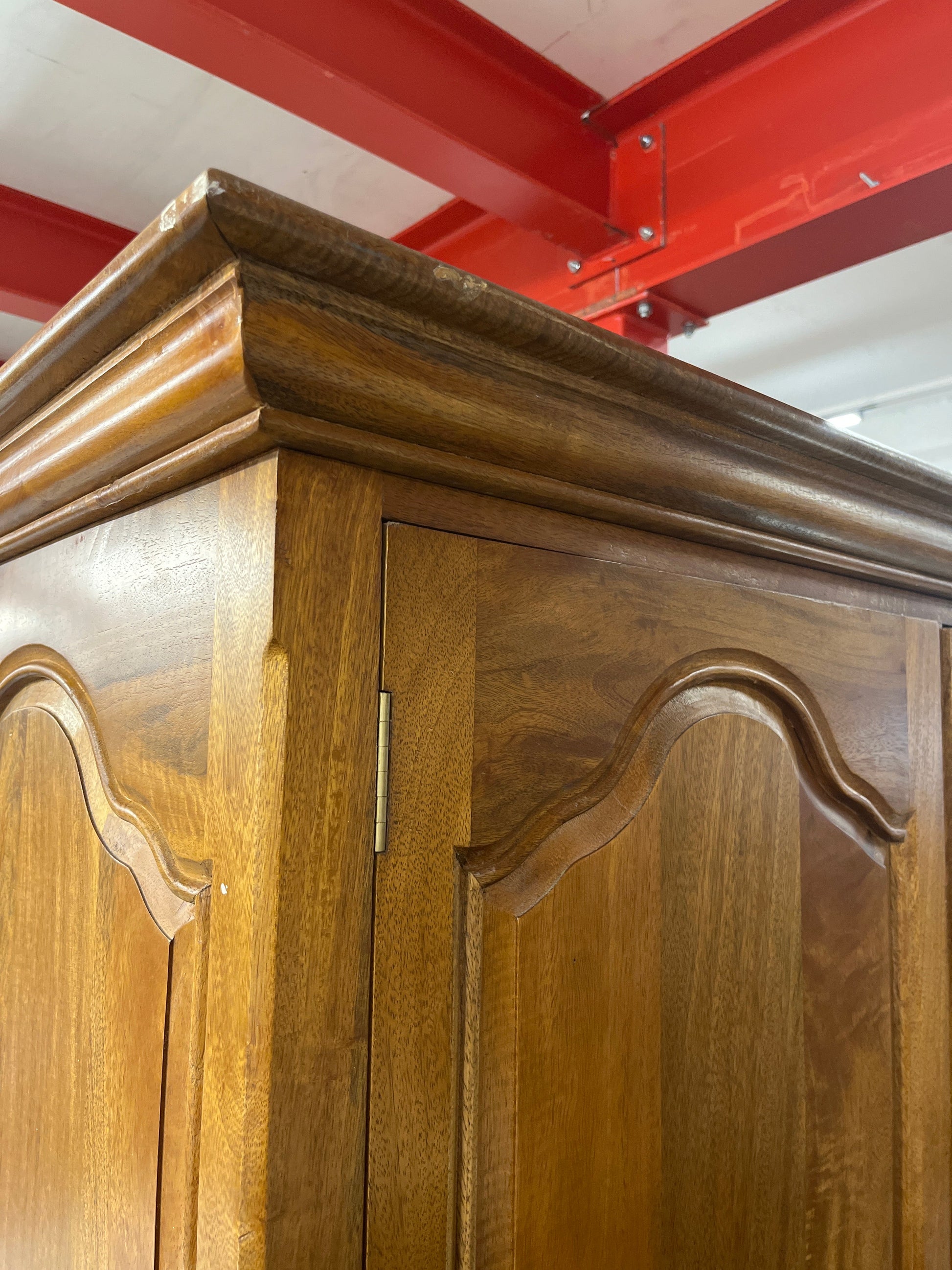 Tall 3 door 6 drawer solid mahogany inalid wardrobe(H 195 x W 175 x D 65 cm).( (PART OF A SET BUT CAN BE SOLD SEPARATELY) 2225