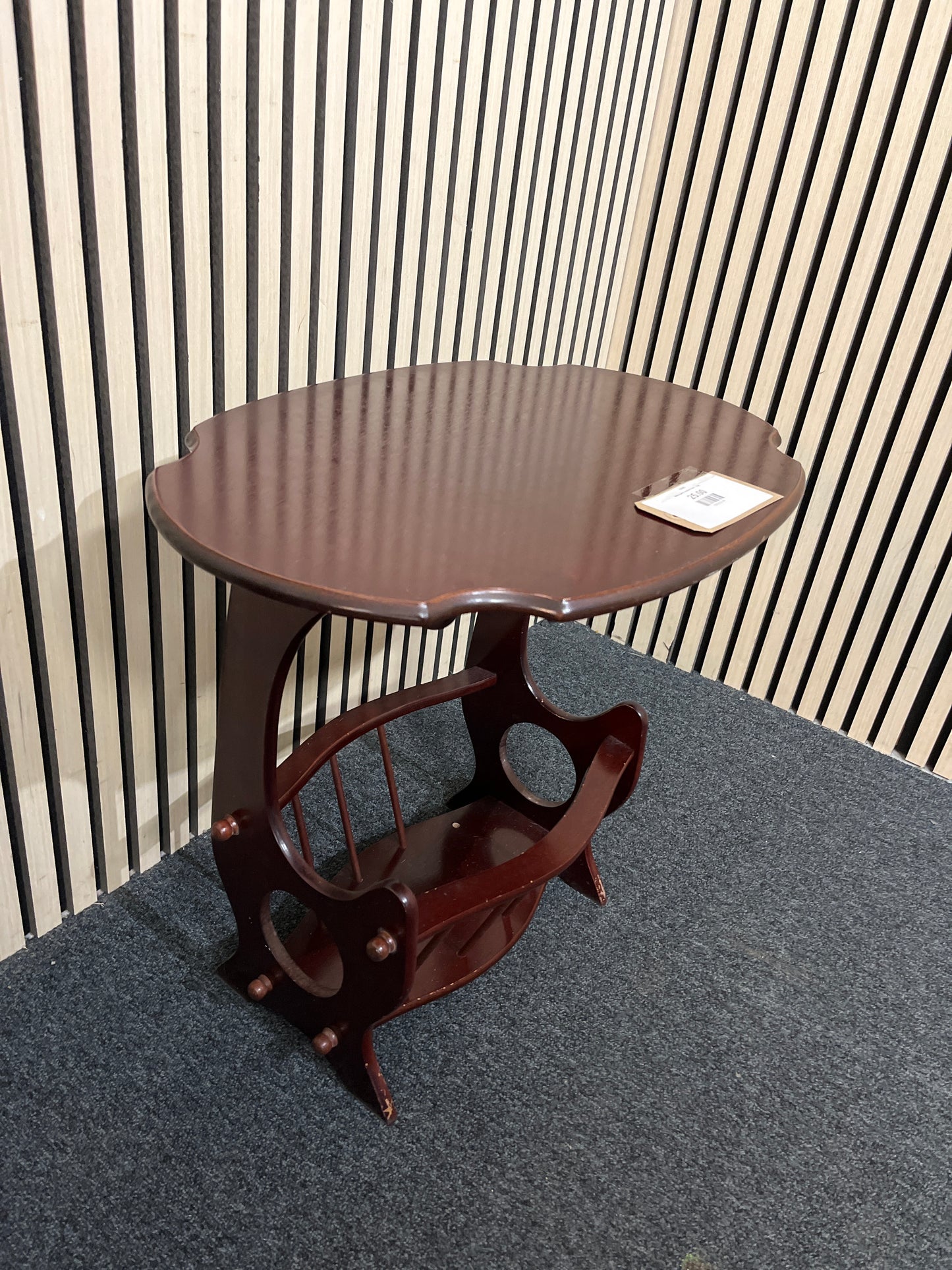 Mahogany mazine rack  1226