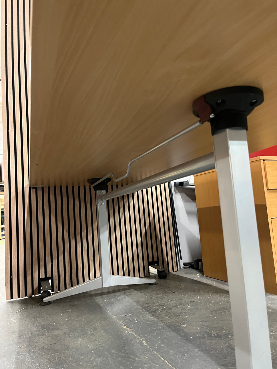 Beech tilt top table 1800 x 860