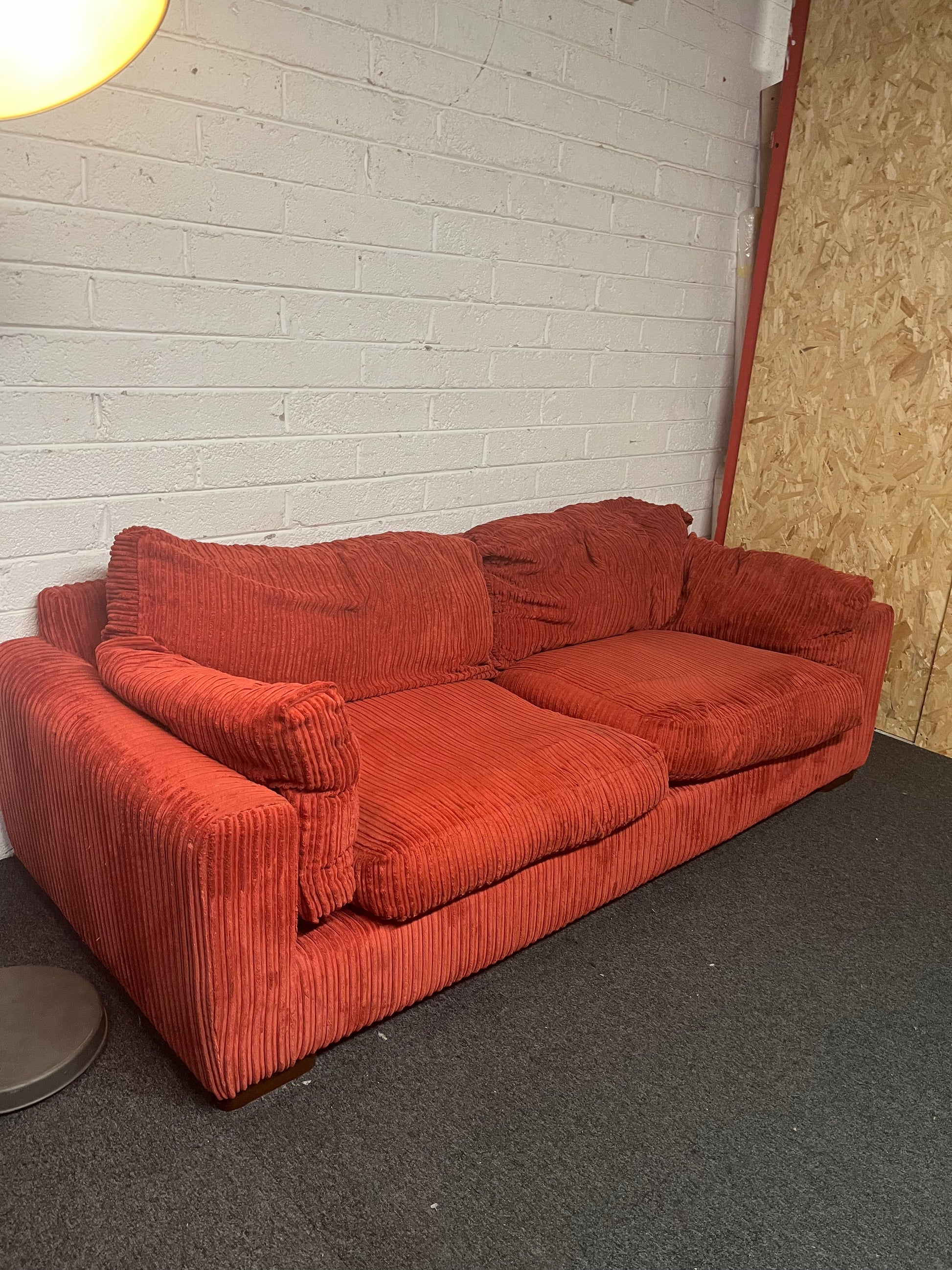 3+1 red corduroy fabric sofa suite 1325