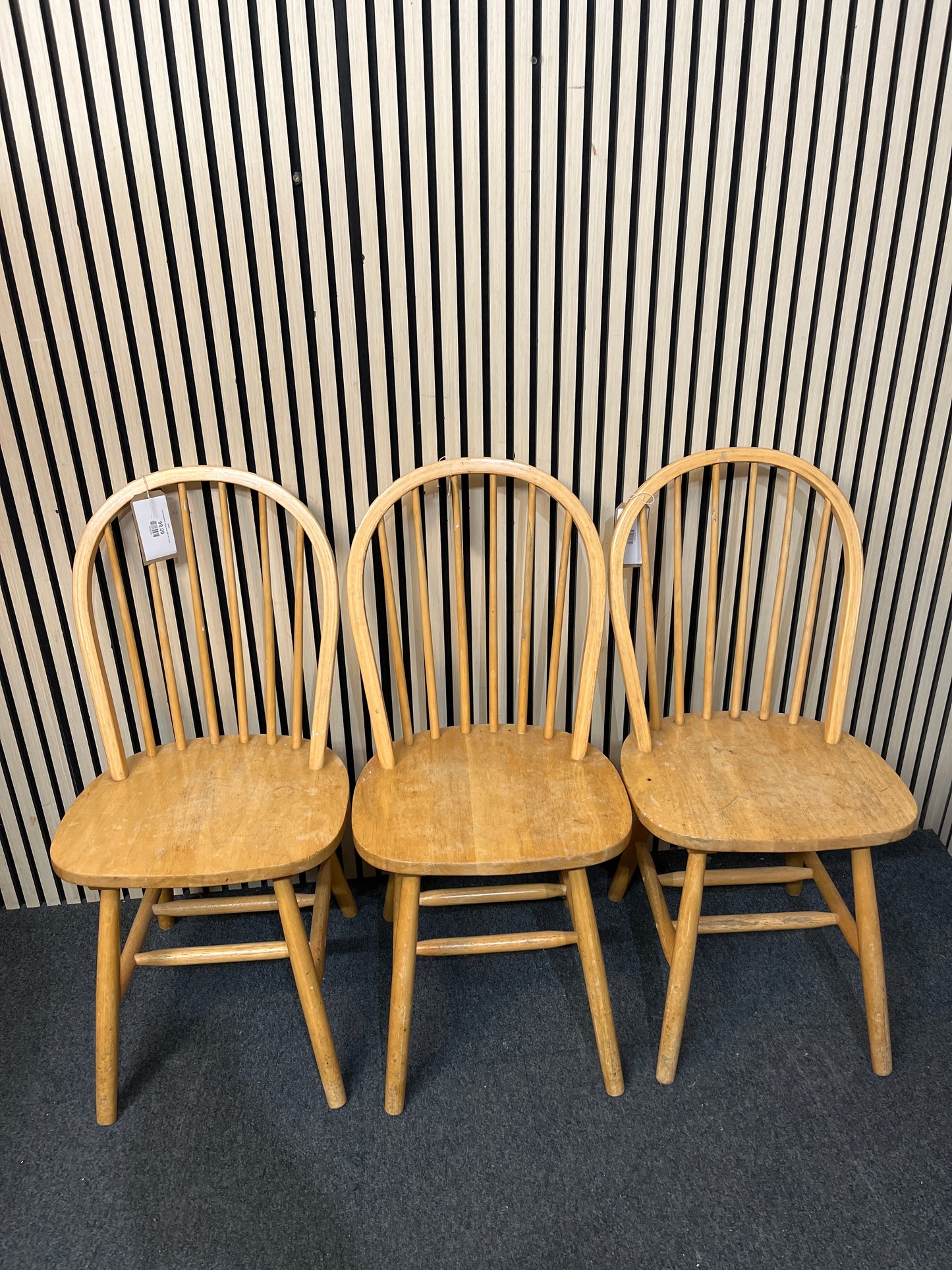 Curved back pine dining chair (SET OF 3) 3126