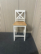 White and pine breakfast bar stool   44689