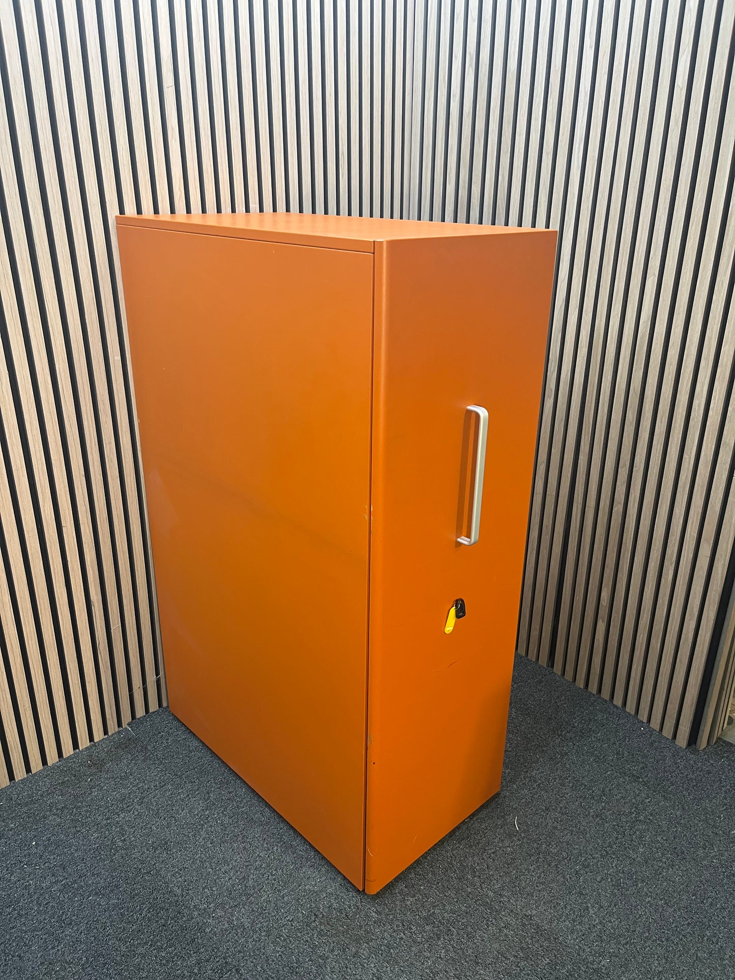 Orange metal unit 1 drawer unit  (H 130 x W 45 x D 80 cm with key)