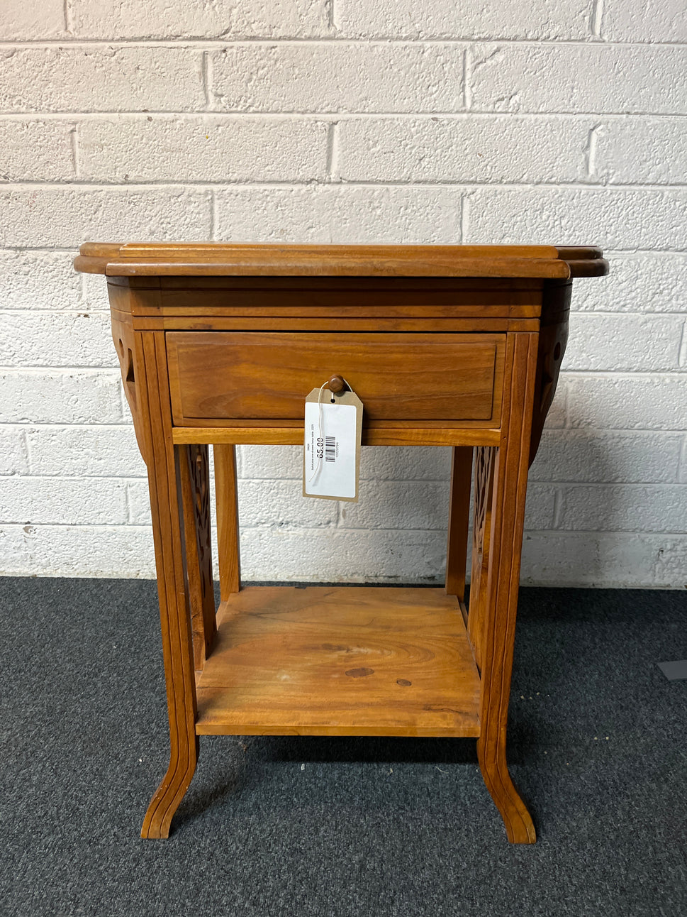 Solid pine one drawer lamp table  2225
