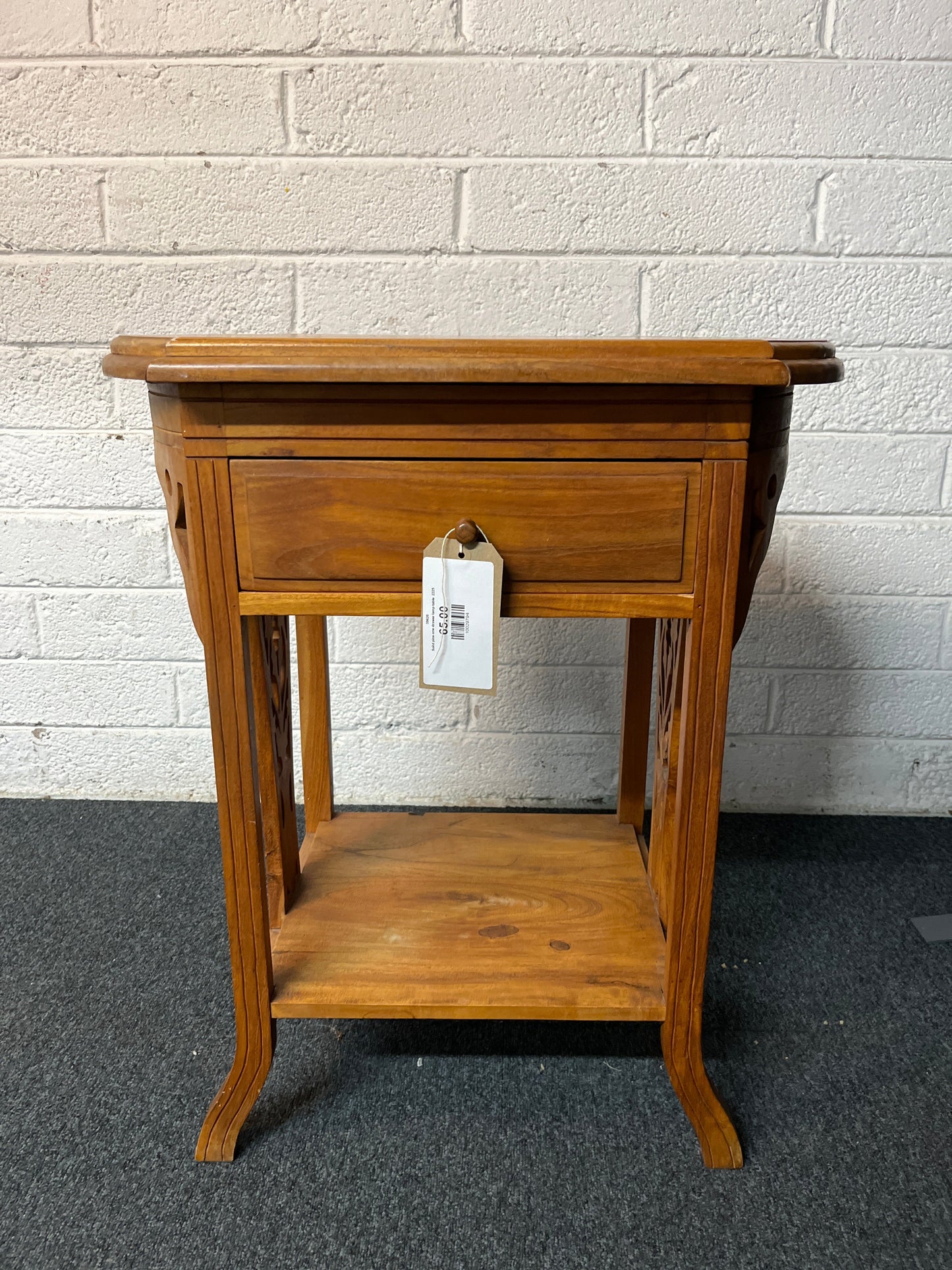 Solid pine one drawer lamp table  2225