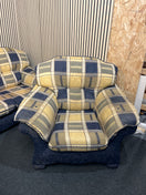 Switch 3+1+1 Mixed fabric blue and yellow sofa suite 1126 3 image