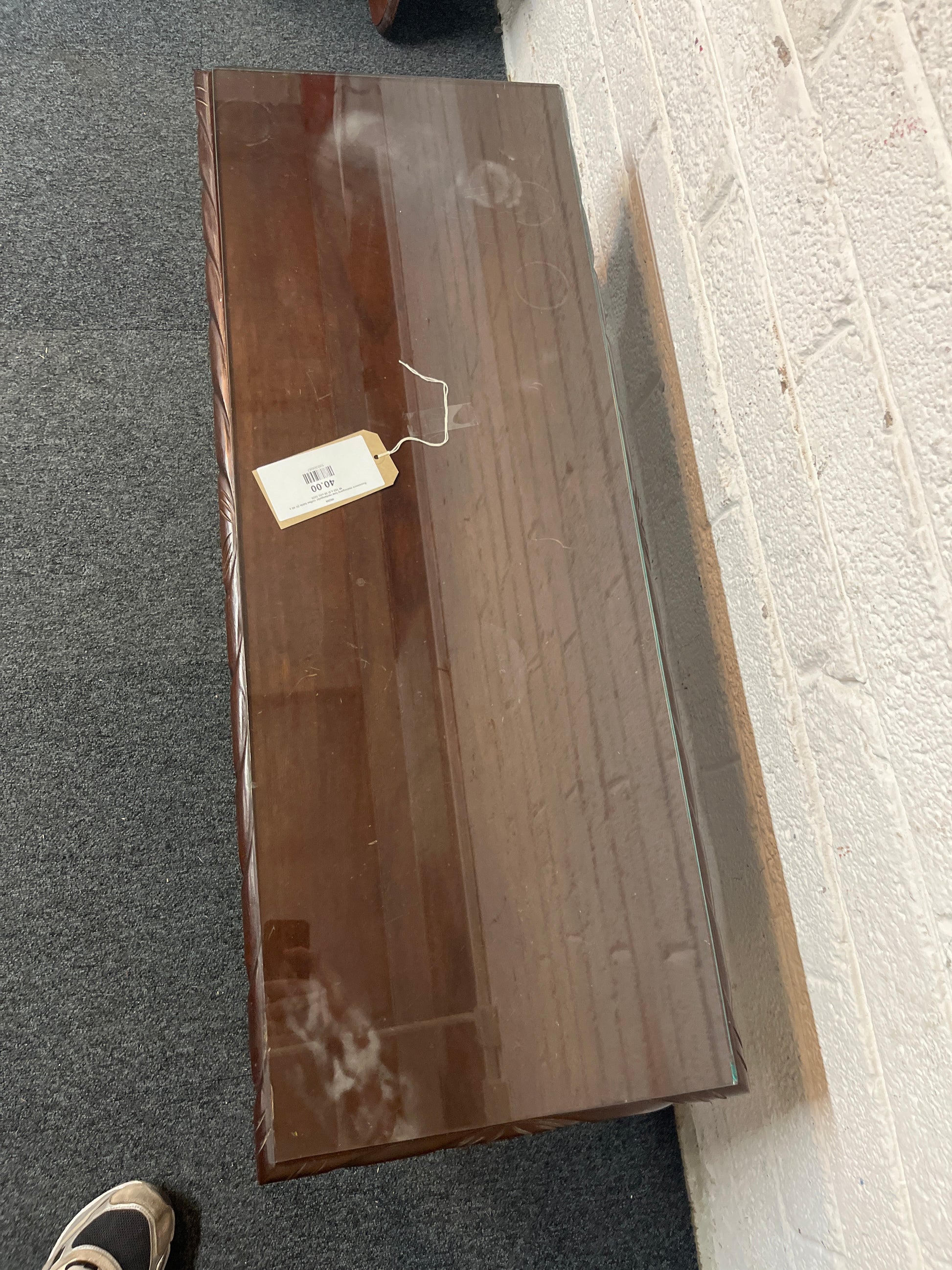 Rossmore mahogany low rectangular coffee table (H 46 x W 102 x D 39 cm) 3225