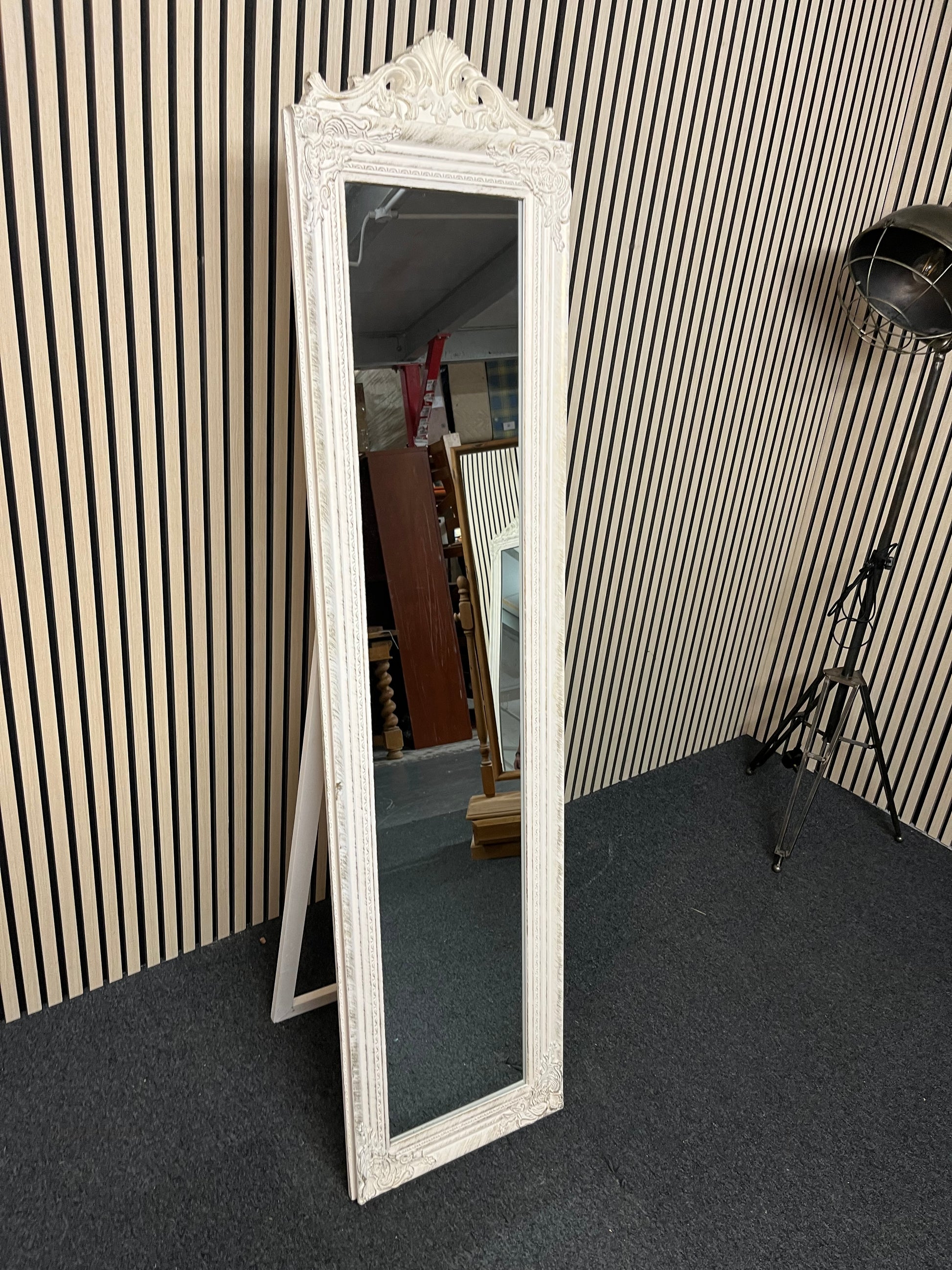 cream cheval mirror  2325