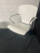 Switch White plywood kitchen chair with cantilever chrome frame 1225 2 image