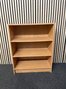 A compact wooden storage unit featuring three open display shelves. (H 84 x W 69 x D 29 cm)  44583
