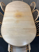 Switch Oval shaped beech extendable dining table with 5 matching chairs (H 76 x W 154, 200 x D 107 cm) 3425 3 image