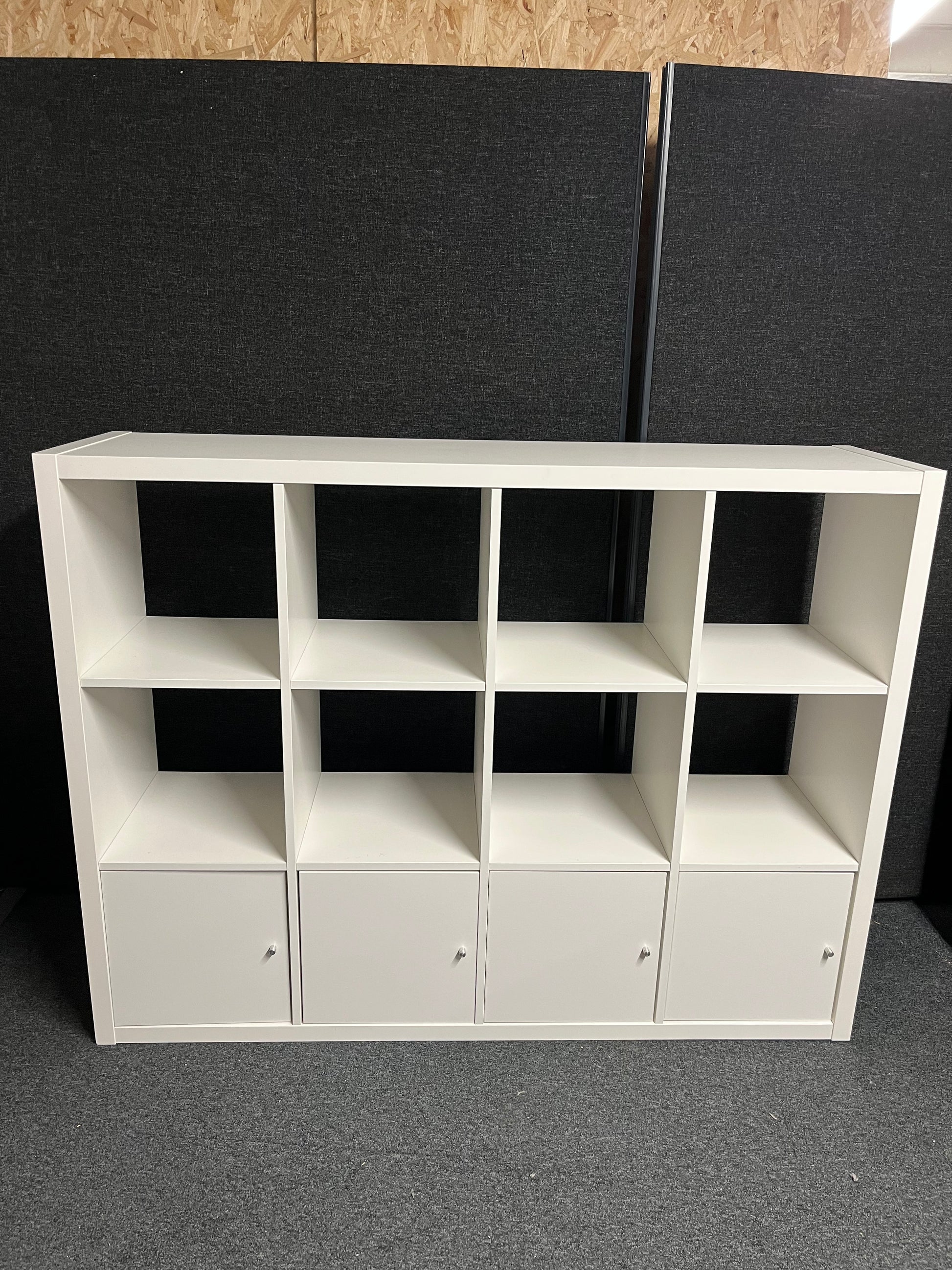 Tall Ikea 8 section white laminate bookcase 1470Hx650Dx760W 2225