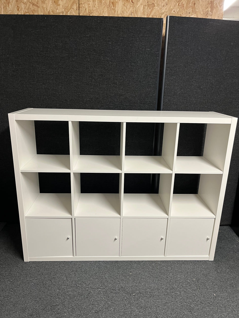 Tall Ikea 8 section white laminate bookcase 1470Hx650Dx760W 2225