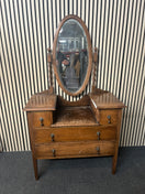 Switch Retro solid english Oak dressing table with barley twist features (H 160 x W 90 x D 45 cm) 43832 2 image