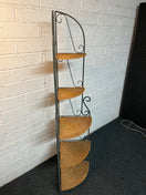 Switch Tall rattan and metal tiered what not (H 160 x W 47 x D 32 cm ) 2225 2 image