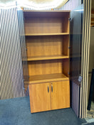 Switch Tall 2 door smoked glass top section display unit with cherry base doors and carcass 90Wx45Dx210H 3 image