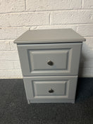 Switch Dark grey foil wrapped laminate 2 drawer bedside locker (420Wx595Dx555H) 2225 2 image