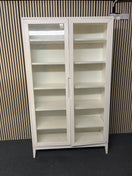 Switch Tall 2 door white wood laminate glass display case (H 207 x W 118 x D 48 cm) 2325 2 image