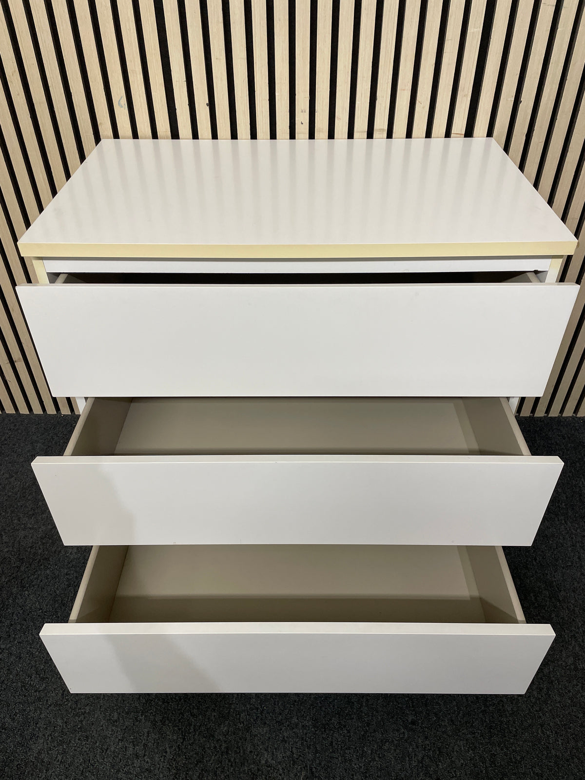 Ikea Malm white 3 drawer chest 80Wx78Hx48D  44439