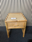 Switch Cane and glass low 1 drawer side table 2325 2 image