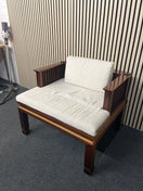 Switch Solid wood, white cushion reception occasional armchair (W 85 cm) 3 image