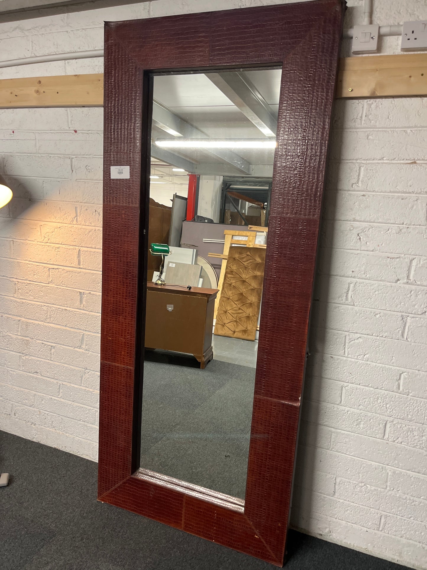 Large 8 ft mirror with leopard design 2125