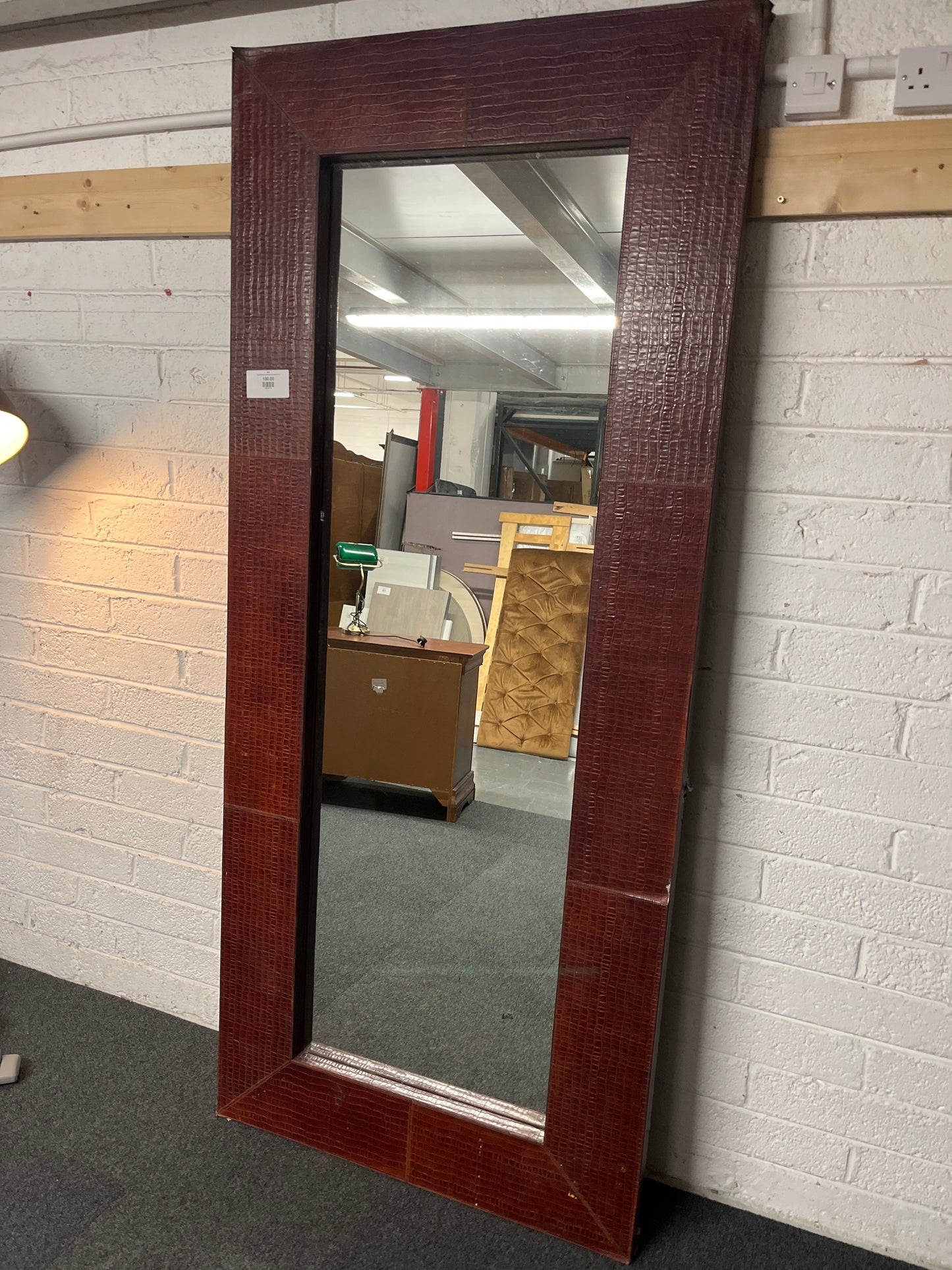 Large 8 ft mirror with leopard design 2125