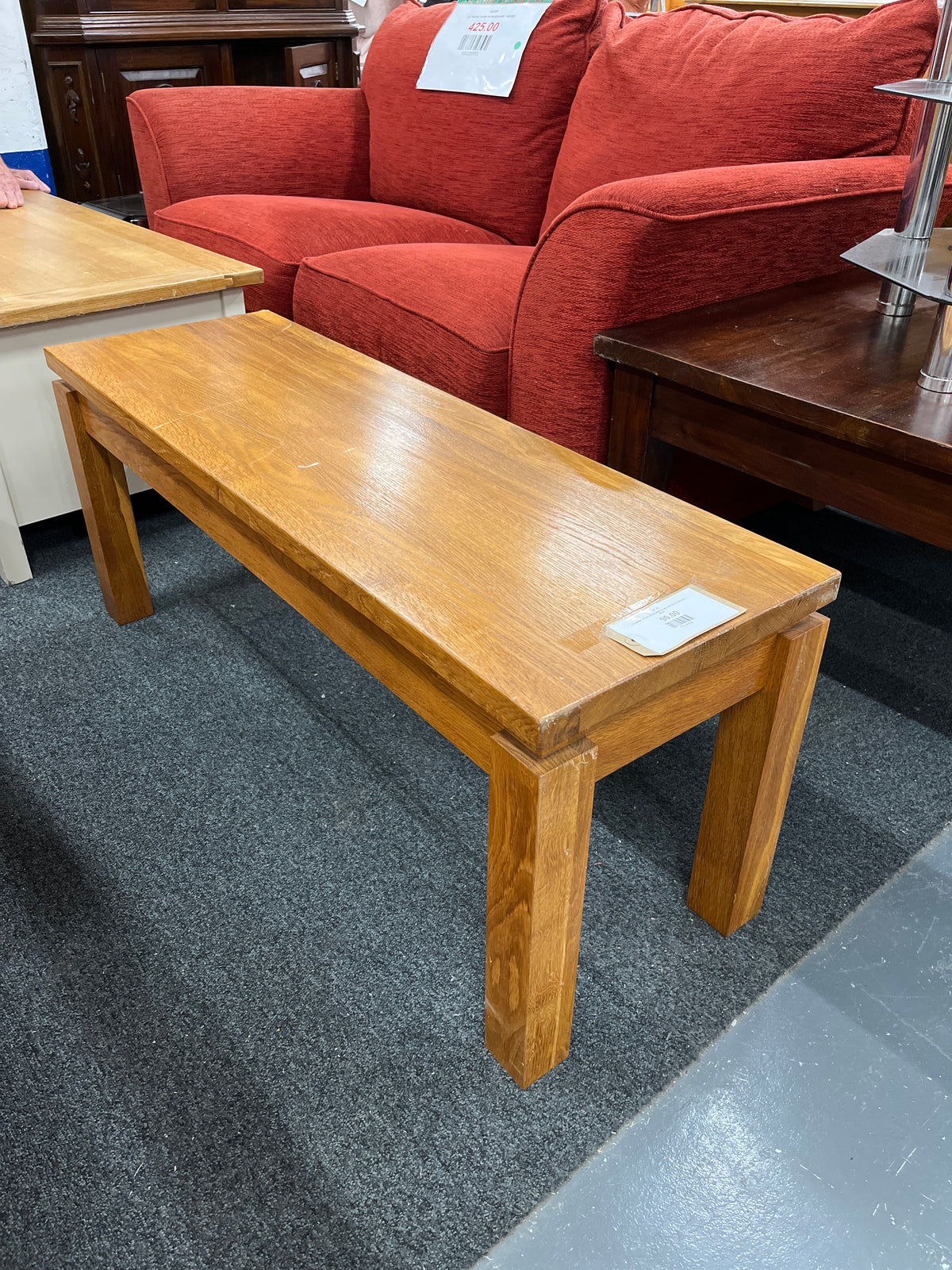 Rectangular oak coffee table (H 45 x W 110 x D 36 cm)  44249