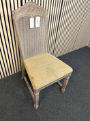 Switch Solid wood rattan back dining chair with cream seat fabric 1126 2 image