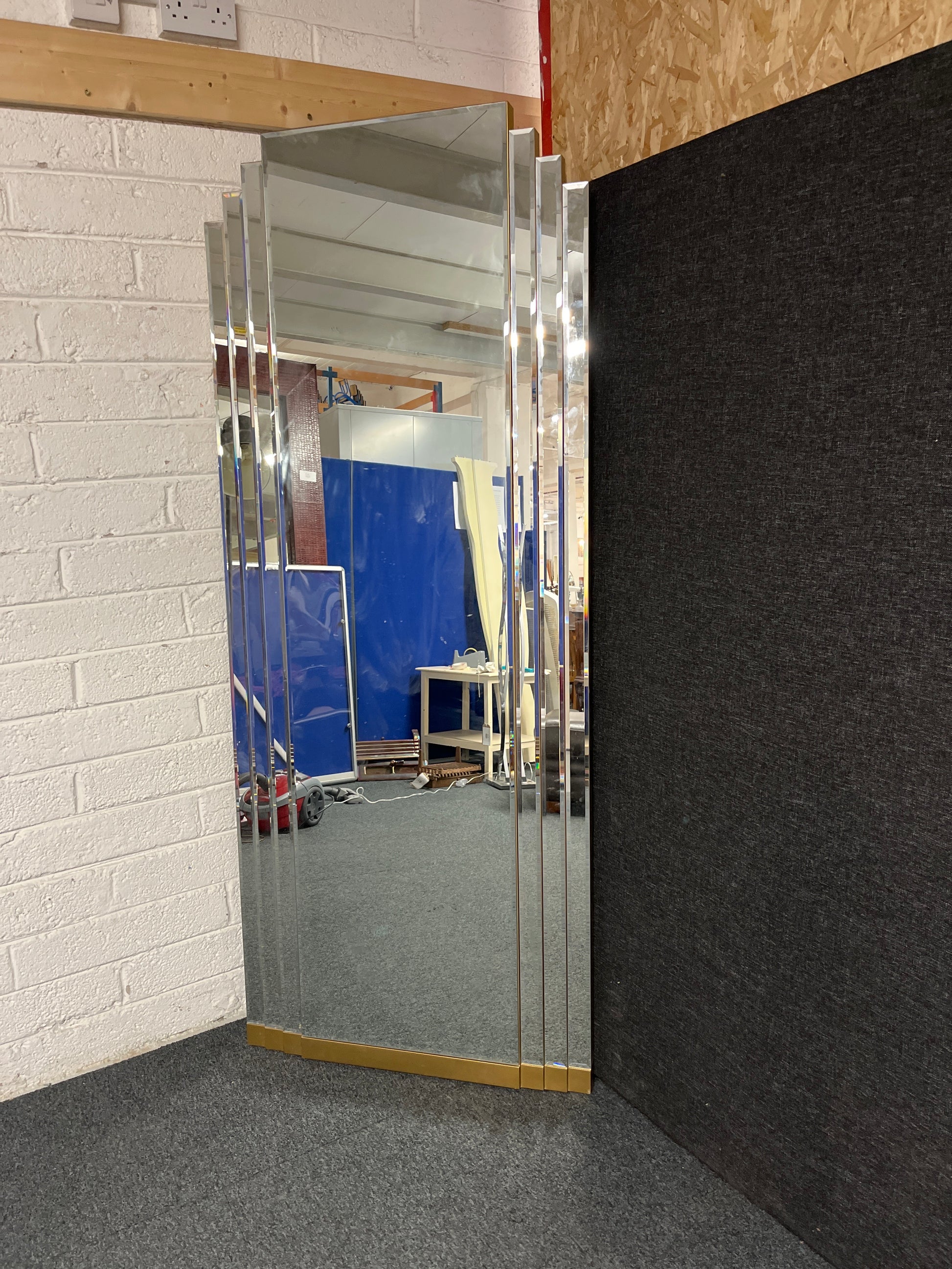 Art deco style tall portrait mirror (H  1950  x W 800 mm) 1225